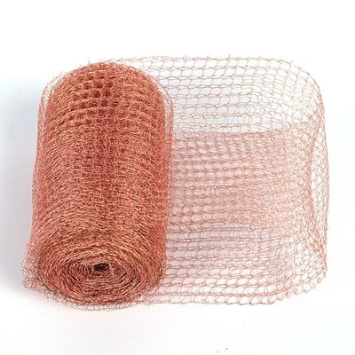 Knitted Copper Wire Mesh Roll 3m 15.2m For Block Holes In The Wall