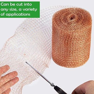 Knitted Copper Blocker Mesh 12m Copper Rodent Mesh For Protect Plants