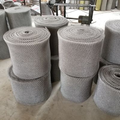 304 304L Stainless Steel Knitted Wire Mesh 40mm-100mm Damping Type