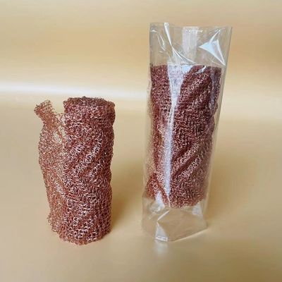 Knitting Copper Mesh Rats Rodent Control Customized Hole Size 98% Porosity