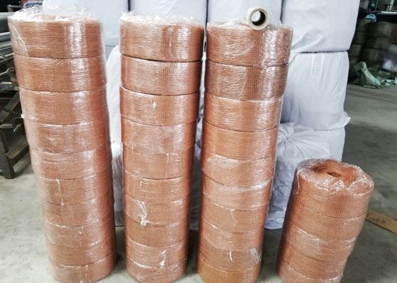 30M Copper Wire Mesh Roll Protect Plant Knitted Ginning Style