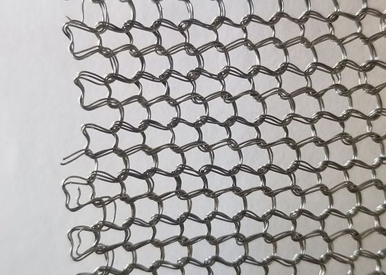 W Shape weave 3 Wires Knitted Wire Mesh Distilling Packing