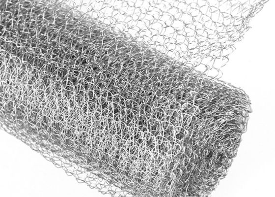 0.1mm*0.4mm Flat Knitted Wire Mesh Roll Knitting Mesh GB ASTM