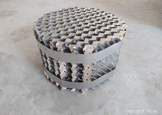 SS316L 500X Metal Structured Packing Material Custom Size 400-100mm