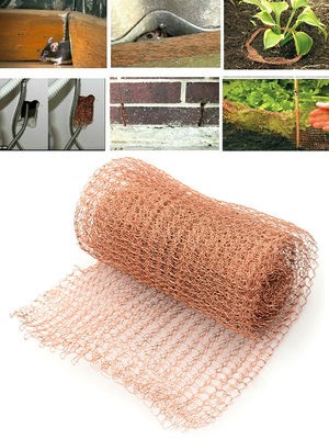 Pure Copper Rat Control Mesh Flexible Copper Mesh Rolls For Pest Prevention