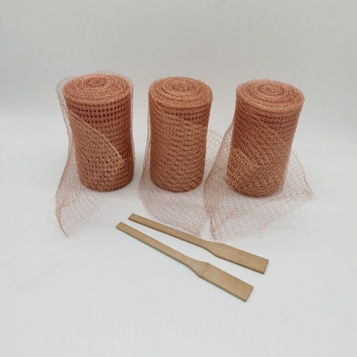 98% Porosity Copper Wire Mesh Roll Waterproof For Blocking Wall Hole