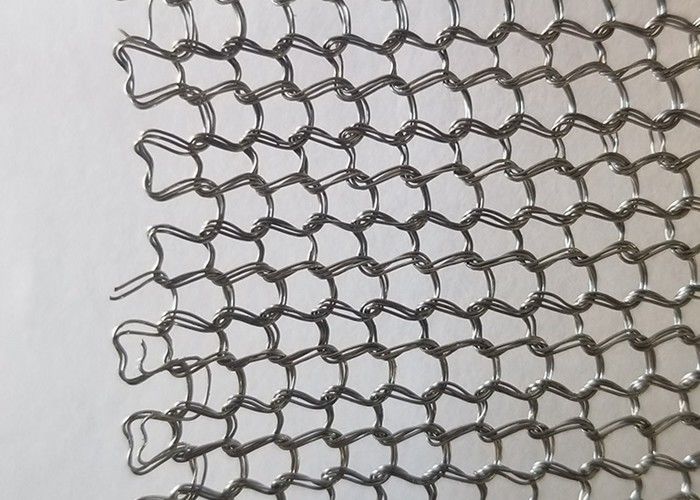 W Shape weave 3 Wires Knitted Wire Mesh Distilling Packing