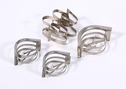 SS316 3 Inch Saddle Ring Packing 70mm Metal Random Column Packing