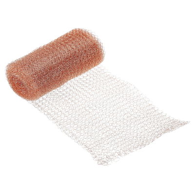 4mm\u2716\ufe0f5mm Copper Knitted Wire Mesh Rolls 100% Purity 0.18mm Wire Diameter