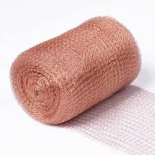 Knitted Copper Mesh / Copper Knitted Wire Mesh 4mm✕5mm Hole Diameter Soft Cutting In Stock